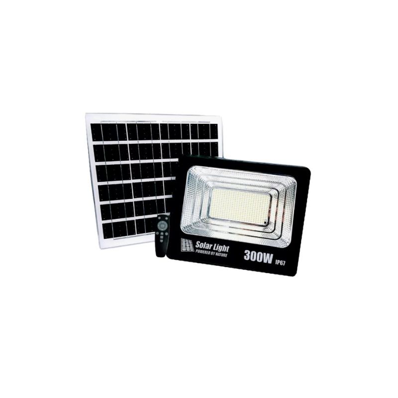 Comprar Reflector Led Con Panel Solar 300w en Electroshopy - Ángulo 2